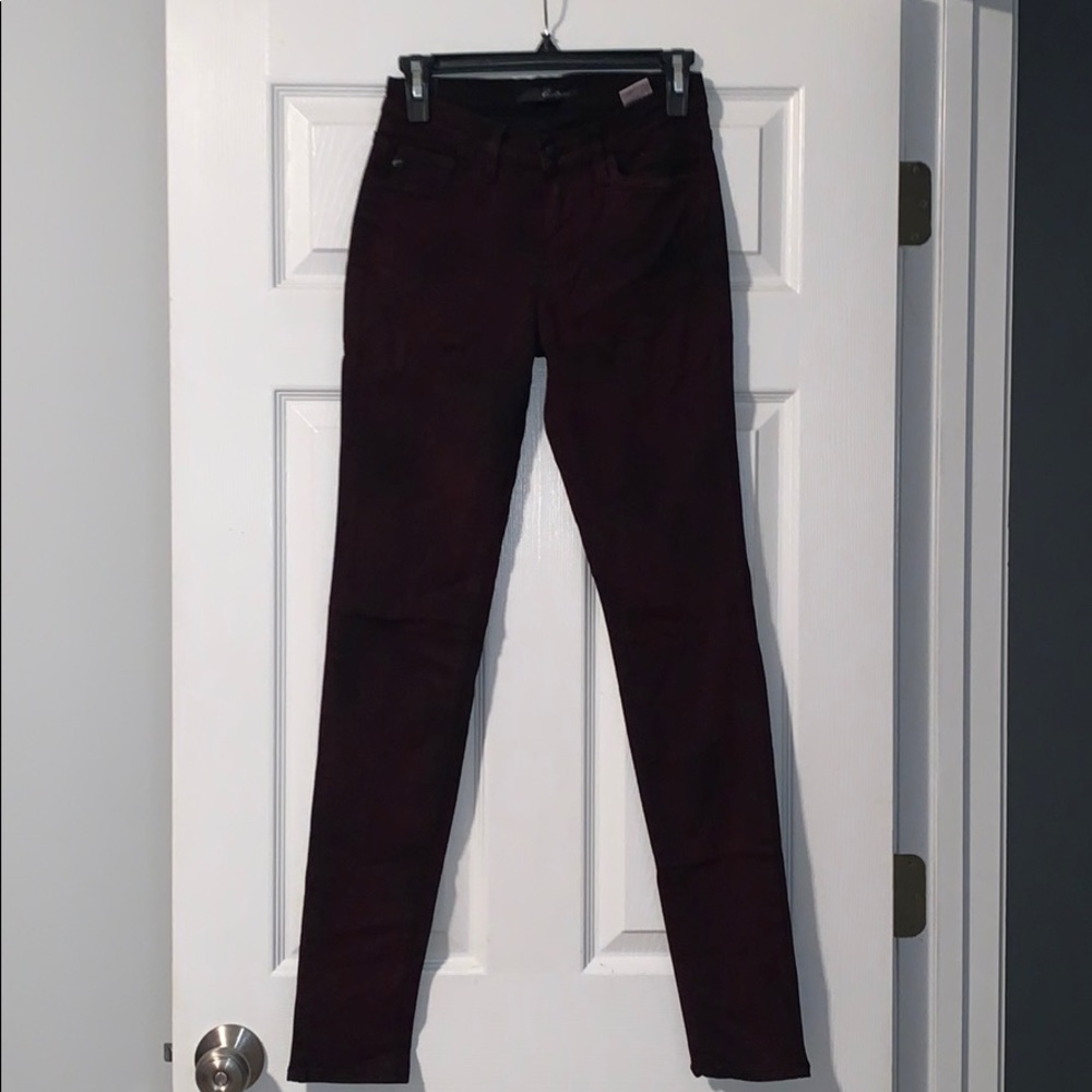 Maroon skinny jeans